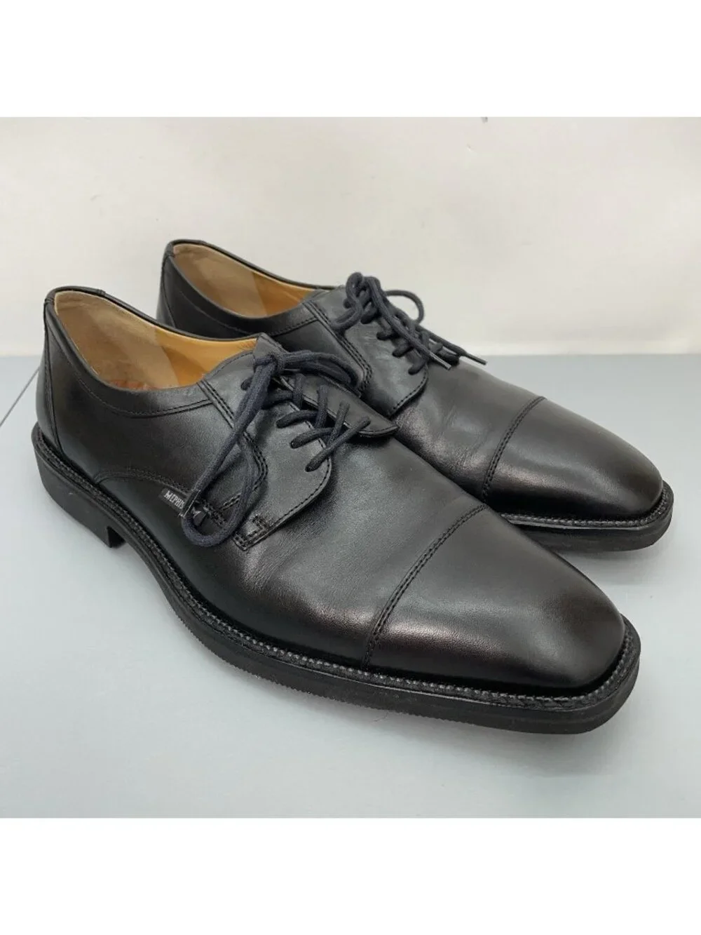 Mephisto Melchior Dress Oxfords Shoes Cap Toe Leather Black Mens 10.5‎